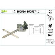 Valeo Electric Window Regulator Lifter Left Front 850536