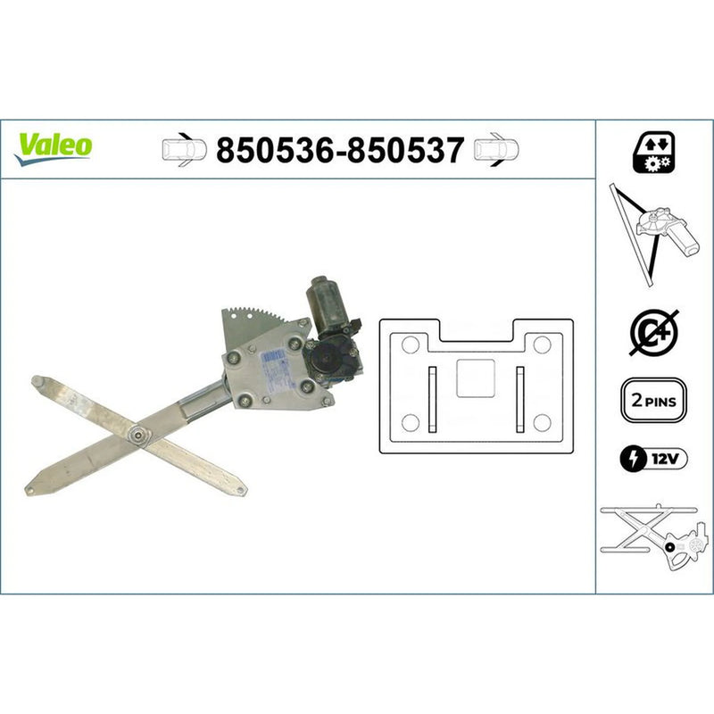 Valeo Electric Window Regulator Lifter Left Front 850536