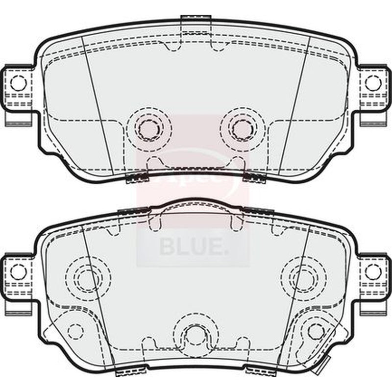 Apec Rear Brake Pad Set fits Nissan Leaf 2017 on