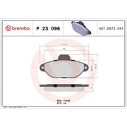 Brembo 4 x Front Brake Pad Set fits Fiat Cinquecento 1991-1999 0.7 0.9 1.1