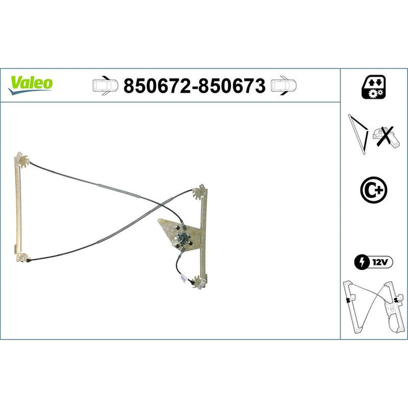 Valeo Electric Window Regulator Lifter Left Front 850672