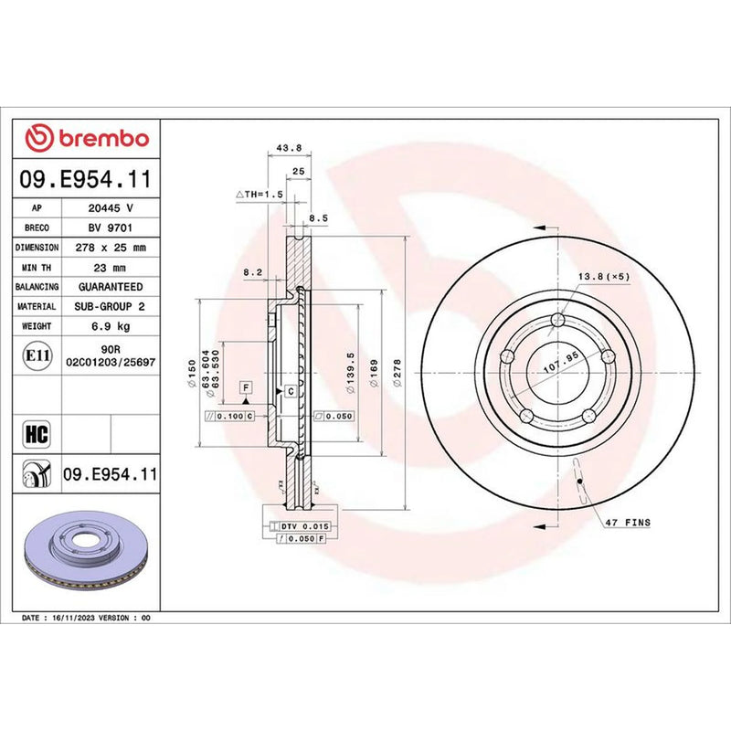Brembo Front Brake Discs & Pads fits Ford Puma 2019-2020 1.0 1.5
