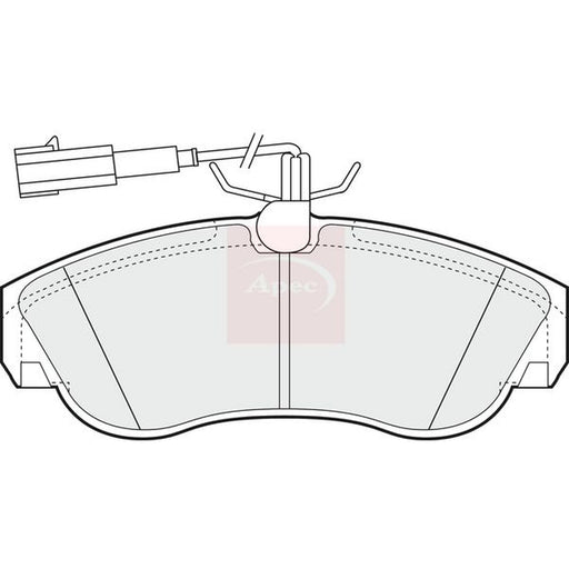 Apec Front Brake Pad Set fits Citroën Relay I 1994-2002 2.5 2.8