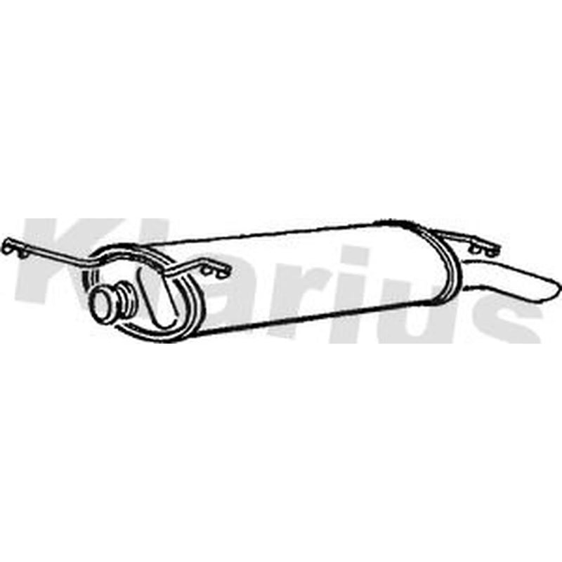 Klarius Box With Tail Pipe Rear fits Citroën Xantia 1993-2001 1.6 1.8 1.9