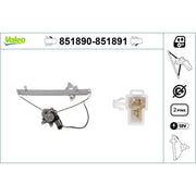 Valeo Electric Window Regulator Lifter Right Front 851891