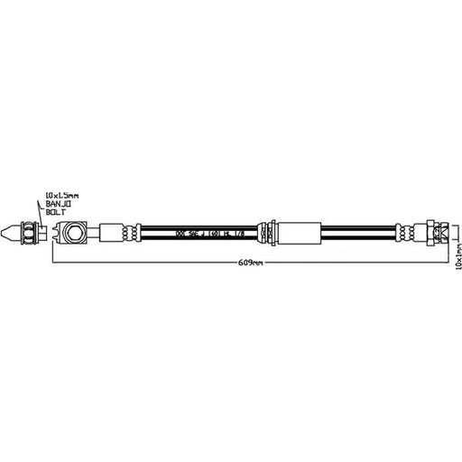 Juratek Brake Hydraulic Hose Line Right JBH1209