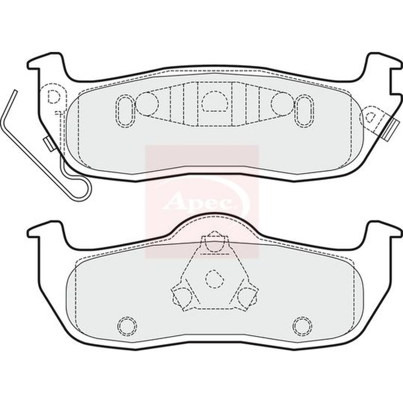 Apec Rear Brake Pad Set fits Nissan Navara NP300 2005-2007 2.5
