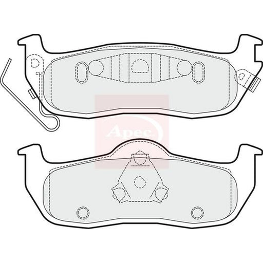 Apec Rear Brake Pad Set fits Nissan Navara NP300 2005-2007 2.5