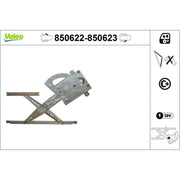 Valeo Electric Window Regulator Lifter Right Front 850623