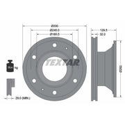 Textar 2 x Internally Vented Brake Discs 93221300
