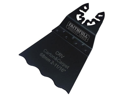 Faithfull Multi-Functional Tool CrV Serrated Wavy Edge Saw Blade 68mm Faithfull - Dynamic Drive
