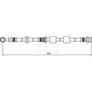 Apec Brake Hydraulic Hose Line Front Right fits Citroën C-Crosser 2007-2012