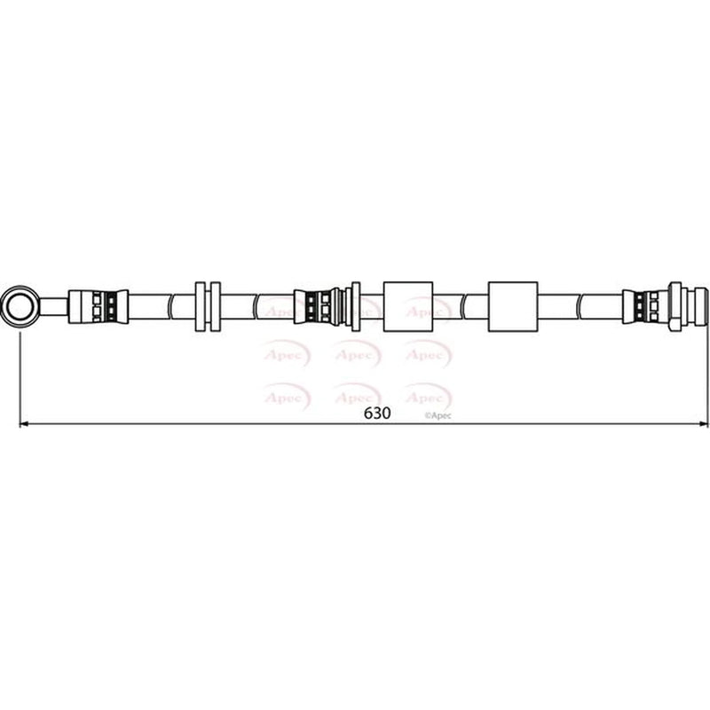 Apec Brake Hydraulic Hose Line Front Right HOS3909