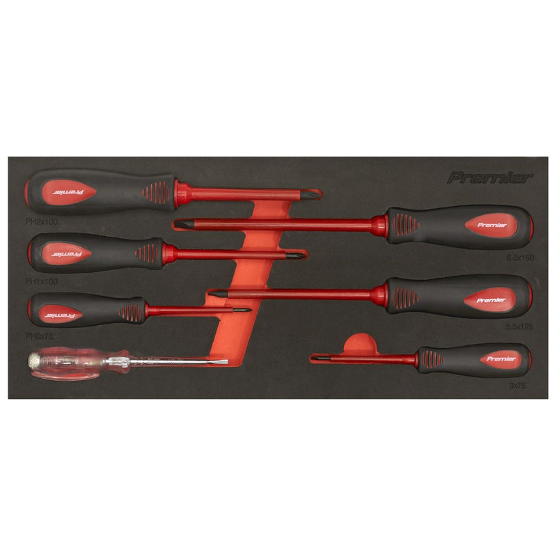 Sealey Premier Premier Screwdriver Set 7pc - VDE Approved TBTE04 Sealey Premier - Dynamic Drive