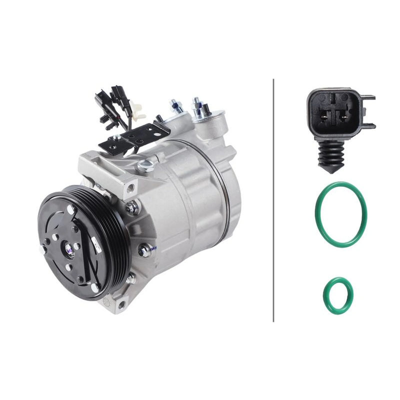Hella Air Conditioning Compressor fits Ford Mondeo IV 2007-2015 2.5