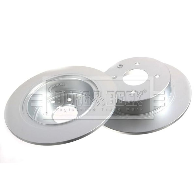 Borg & Beck Rear Brake Discs & Pads fits Nissan Tiida 2004-2013 1.5 1.6 1.8