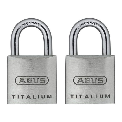 Abus Mechanical 64TI/20mm TITALIUM™ Padlock Carded Twin Pack ABUS Mechanical - Dynamic Drive