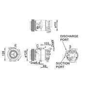 Mahle Air Conditioning Compressor fits Hyundai I20 I 2008-2015 1.4