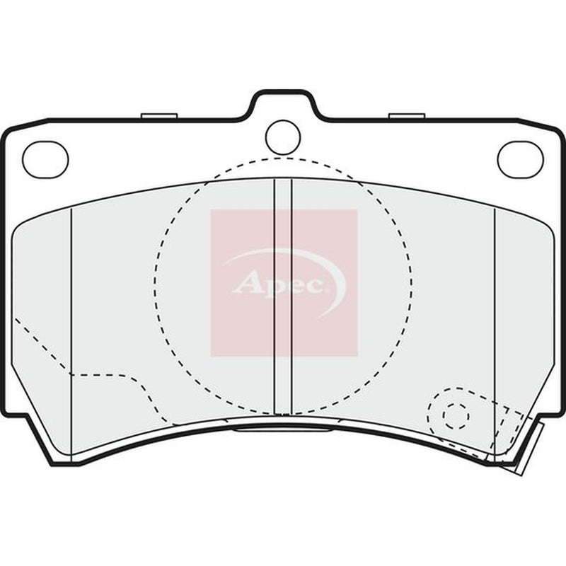 Apec Front Brake Pad Set fits Kia Pride 1996-1999 1.3