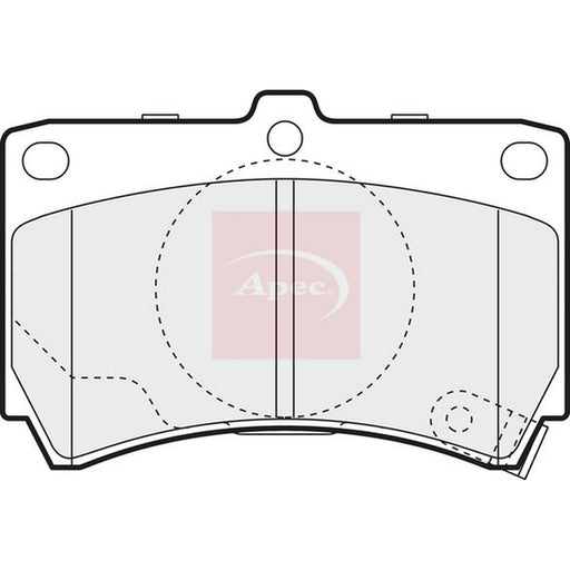 Apec Front Brake Pad Set fits Kia Pride 1996-1999 1.3