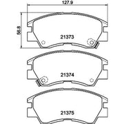 Mintex Front Brake Pad Set fits Mitsubishi Delica II Platform 1983-1994 1.6 2.5