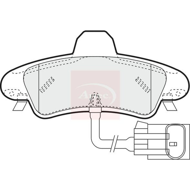 Apec Rear Brake Pad Set fits Ford Mondeo 1993-2000 1.6 1.8 2.0 2.5