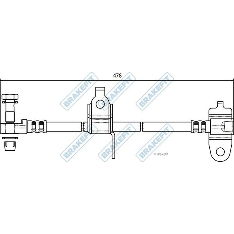 Apec Brake Hydraulic Hose Line Front Right fits Ford Transit 2000-2006