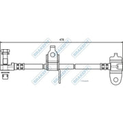 Apec Brake Hydraulic Hose Line Front Right BHO4283