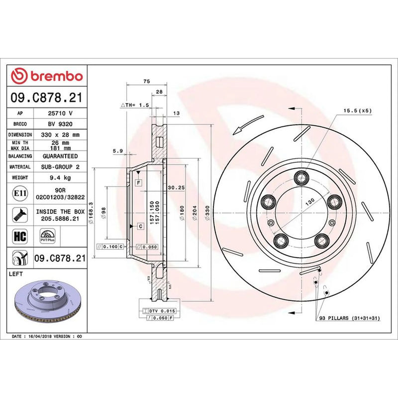 Brembo Front & Rear Brake Discs & Pads fits Porsche Panamera 2009-2016 3.0 4.8