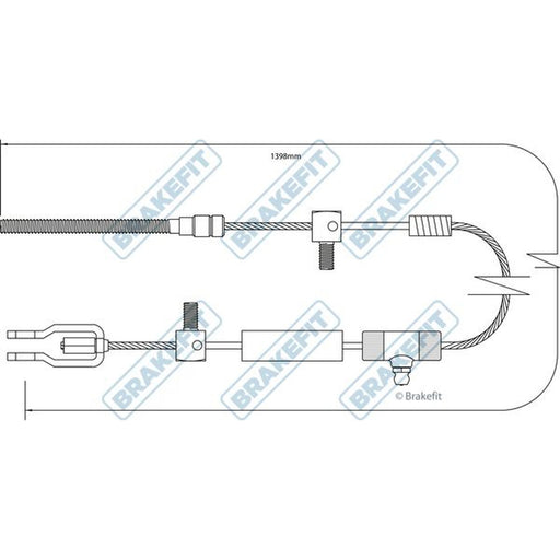 Apec Handbrake Cable Left Rear fits Morris Minor 1955-1971 0.9 1.1