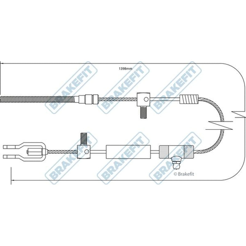 Apec Handbrake Cable Right Rear BBC3392