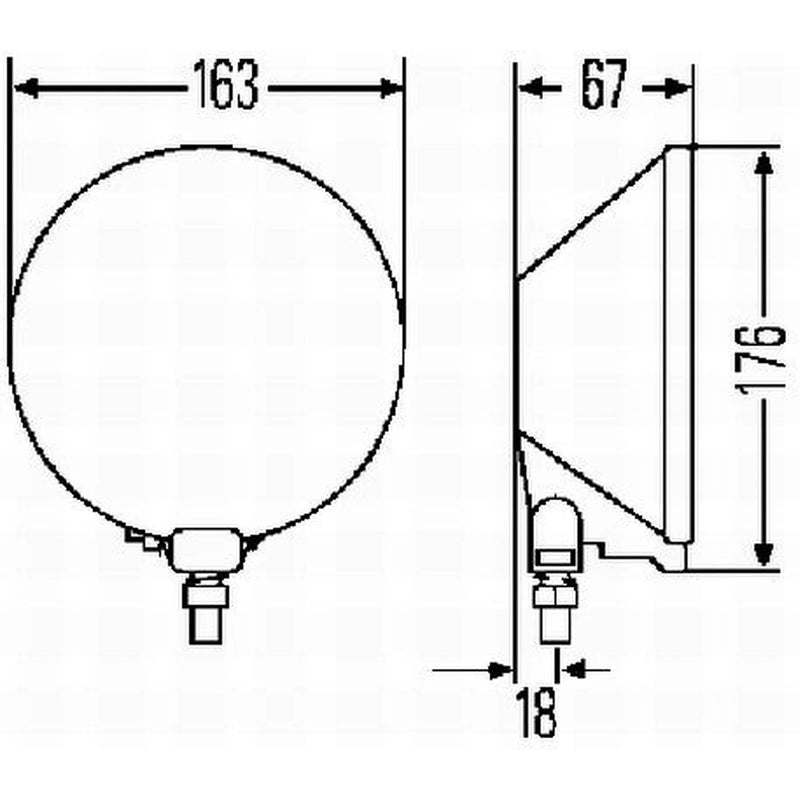 Hella Spot Light H3 Left 1F4 005 750-611 751879 1F4 005 750-611