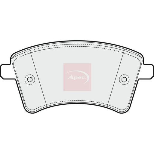 Apec Front Brake Pad Set fits Mercedes-Benz Citan Dualiner 2012-2021