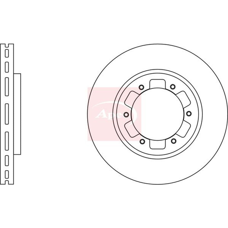 Apec 2 x Vented Brake Discs