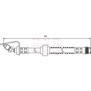 Apec Brake Hydraulic Hose Line Front fits Opel Movano A 1999-2001 2.5 2.8