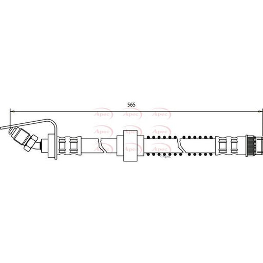 Apec Brake Hydraulic Hose Line Front fits Opel Movano A 1999-2001 2.5 2.8