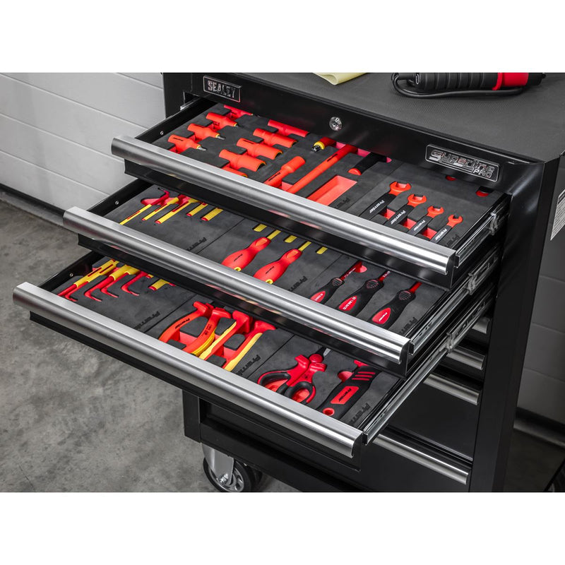 Sealey Insulated Tool Kit with 7 Drawer Rollcab 63pc TBTECOMBO2 Sealey - Dynamic Drive