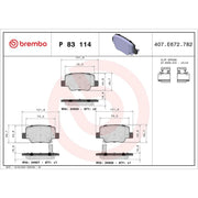 Brembo Front & Rear Pads fits Toyota Verso 2009-2018 1.6 1.8 2.0 2.2