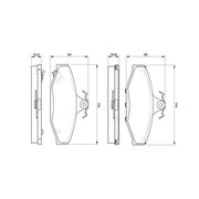 Bosch Front & Rear Pads fits Ssangyong Korando 1996-2006 2.0 2.3 2.9 3.2