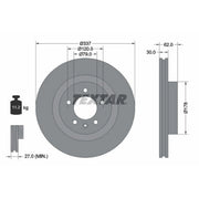 Textar 2 x Vented Front Brake Discs 92134603