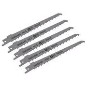 Sealey Reciprocating Saw Blade Clean Wood 150mm 6tpi Pack of 5 SRBS644D Sealey - Dynamic Drive
