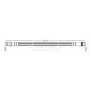 Borg & Beck Brake Hydraulic Hose Line Front Right BBH6232