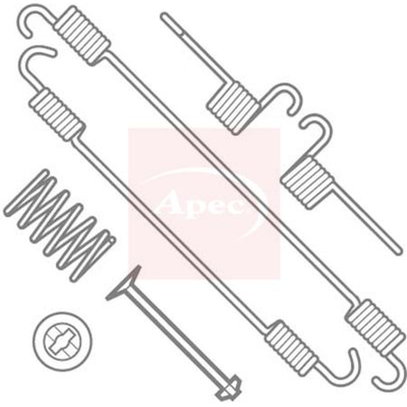 Apec Brake Shoe Accessory Kit Rear fits Citroën C3 II 2009-2016 1.4