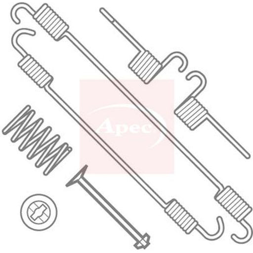 Apec Brake Shoe Accessory Kit Rear fits Citroën C3 II 2009-2016 1.4