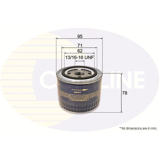 Comline Engine Oil Filter fits Austin Maestro Fastback 1986-1992 1.9