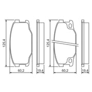 Bosch Front & Rear Pads fits Mitsubishi Canter VI 1996-2001