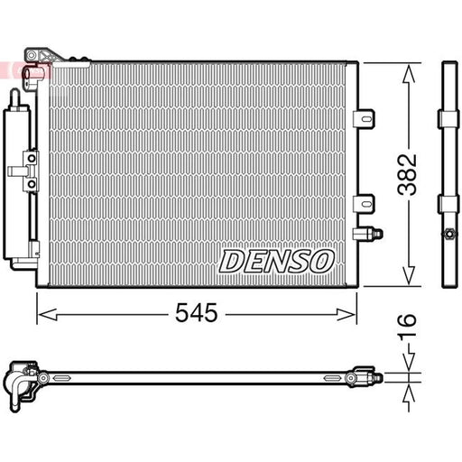 Denso Air Conditioning Condenser fits Renault Clio III 2005-2014 1.2 1.5 2.0