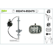 Valeo Electric Window Regulator Lifter Right Front 852475