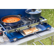 Campingaz Camping Chef Stove Folding Double Burner With Grill Campingaz  - Dynamic Drive