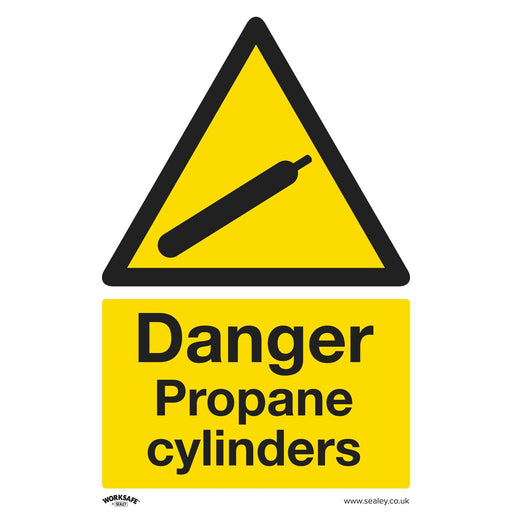 Sealey Warning Safety Sign Danger Propane Cylinders Rigid Plastic SS62P1 Sealey - Dynamic Drive